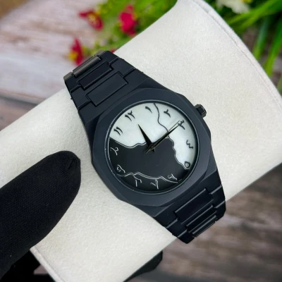Black Aura Super Slim Gents Watch