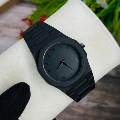 Black Aura Super Slim Gents Watch