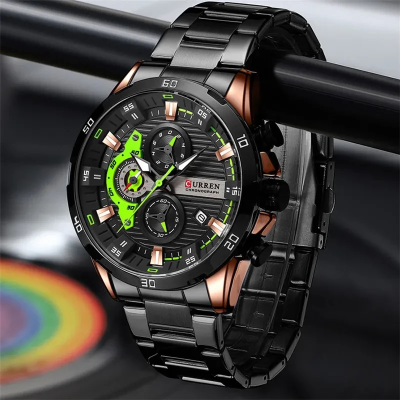 Curren 8402 - Rose Gold Black