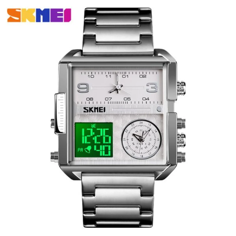 SKMEI 1584 Men’s Digital Watch Silver