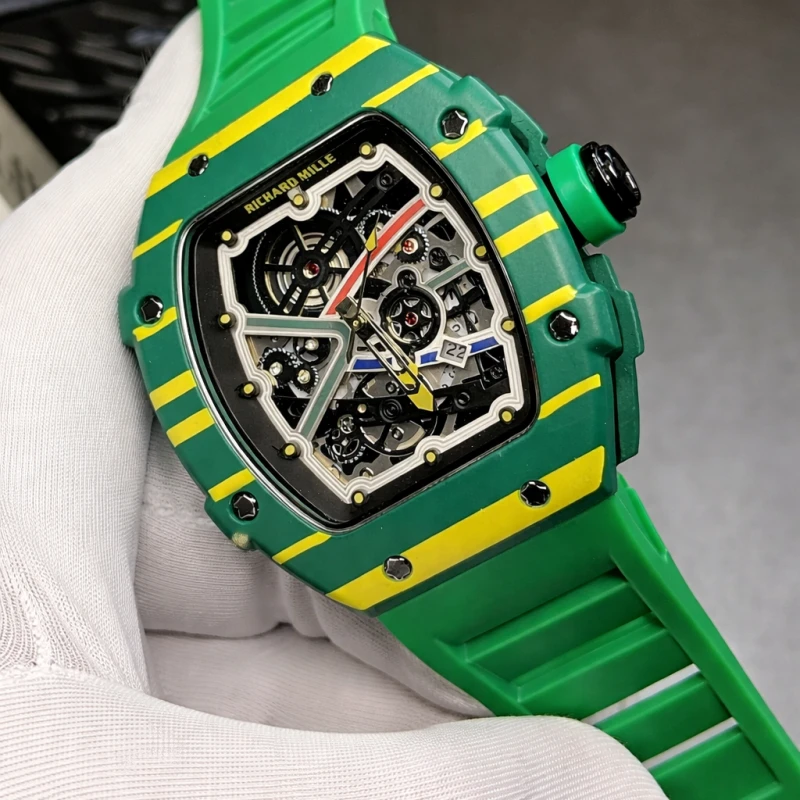 This Richard Mille skeleton dial quartz movement for reliable timekeeping.