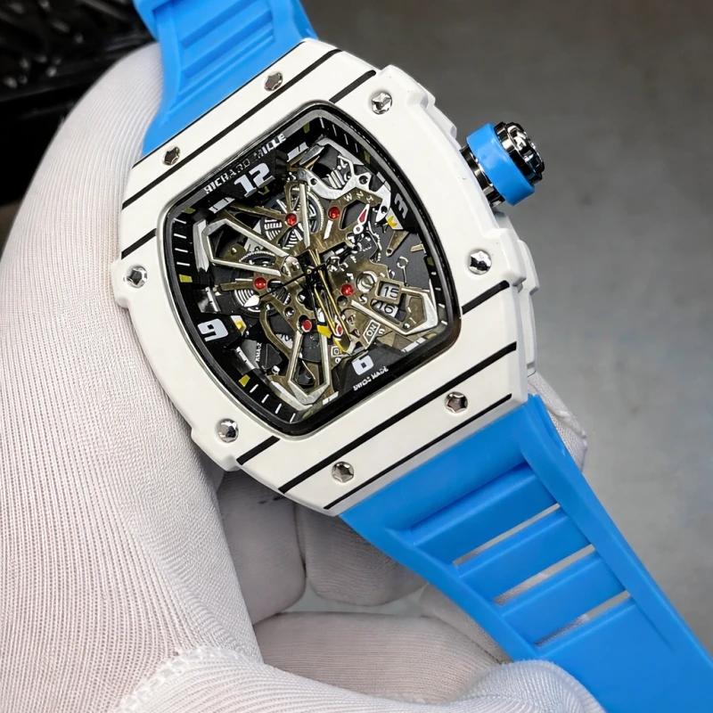 This Richard Mille skeleton dial quartz movement for reliable timekeeping.