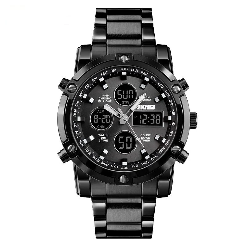 SKMEI Black Waterproof GENTS WATCH
