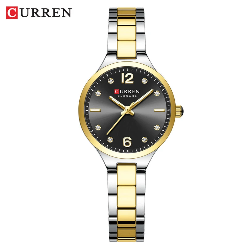 Curren 9105 Fashion Diamond Number Dial Ladies Women Elegant Watch