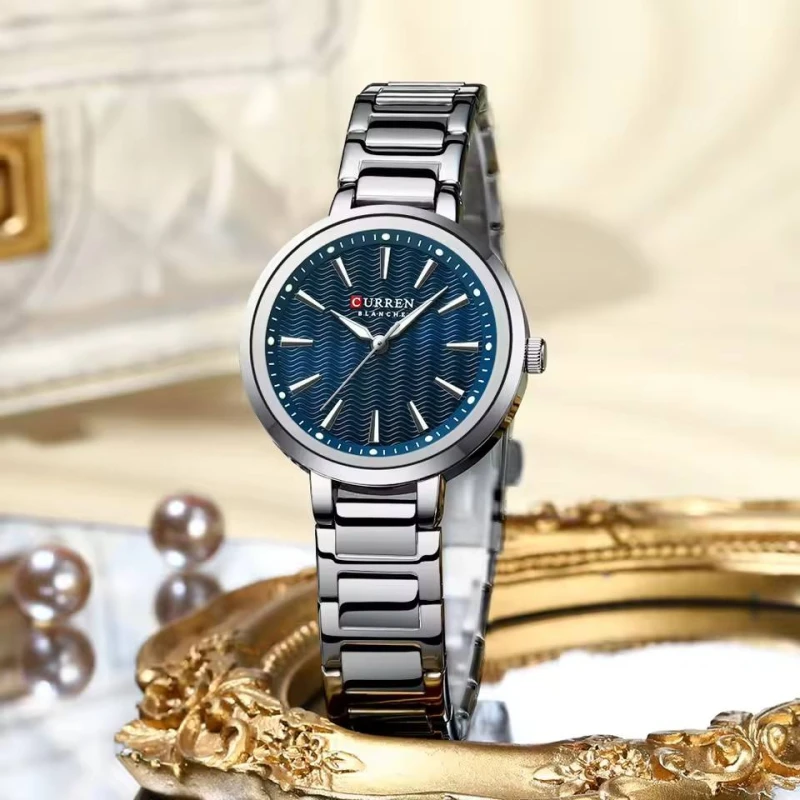 CURREN 9109 Luxury Fashion Mini Steel Quartz Watches For Women
