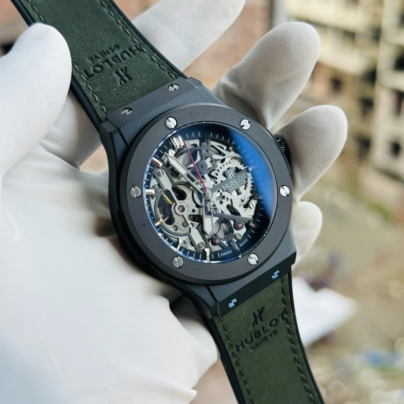 HUBLOT Automatic Mechanical Green LEATHER