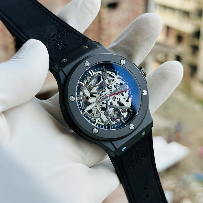 HUBLOT Automatic Mechanical BLACK LEATHER