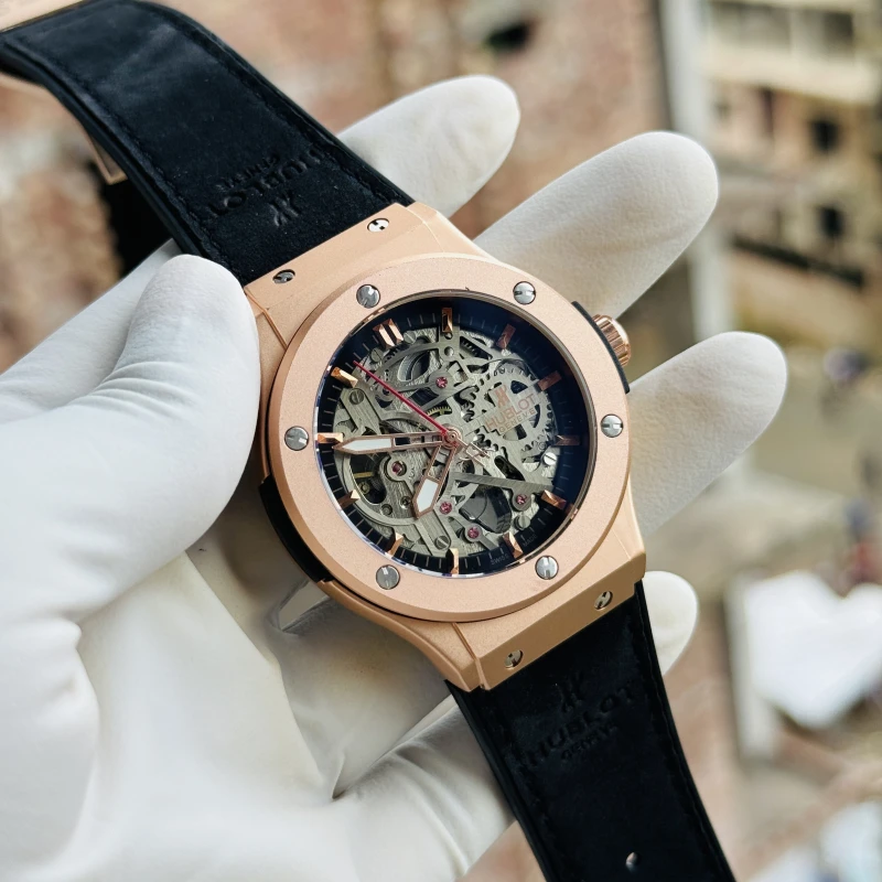 HUBLOT Automatic Mechanical COFFE-Black LEATHER