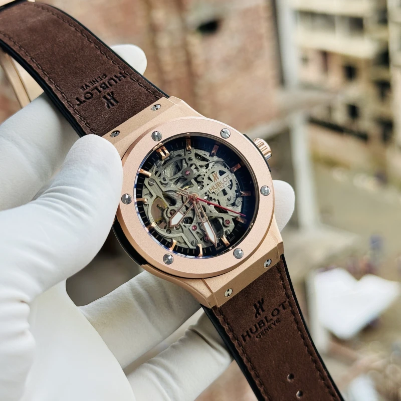 HUBLOT Automatic Mechanical COFFE LEATHER