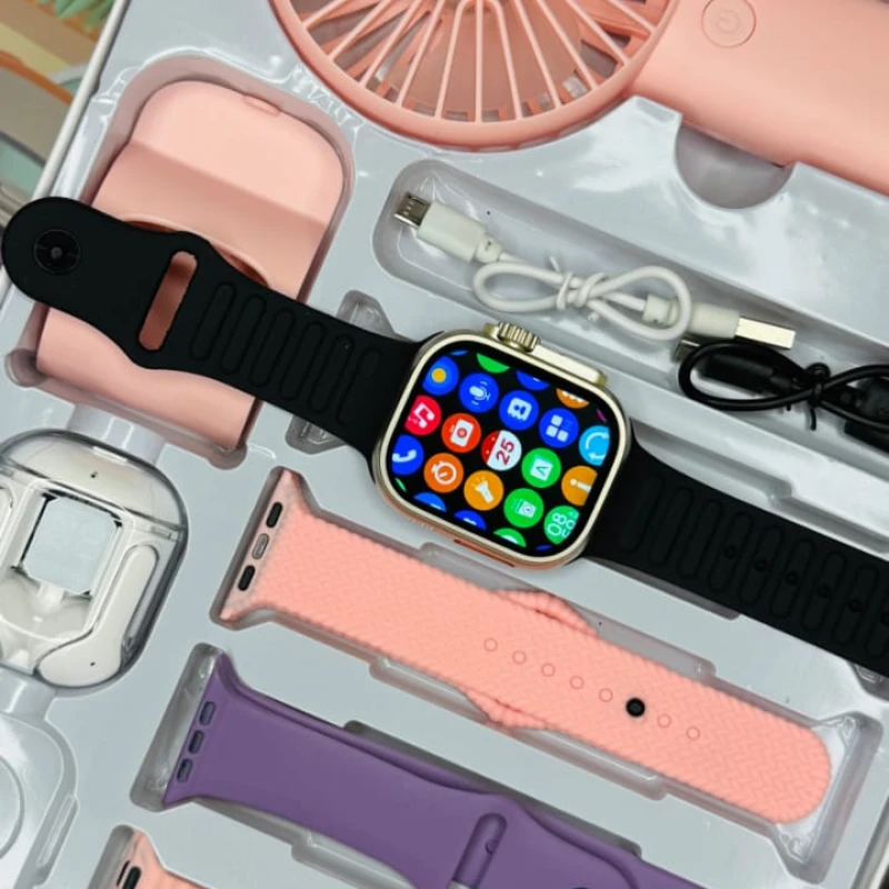 D96 Plus Premium Smartwatch Combo Gift Set