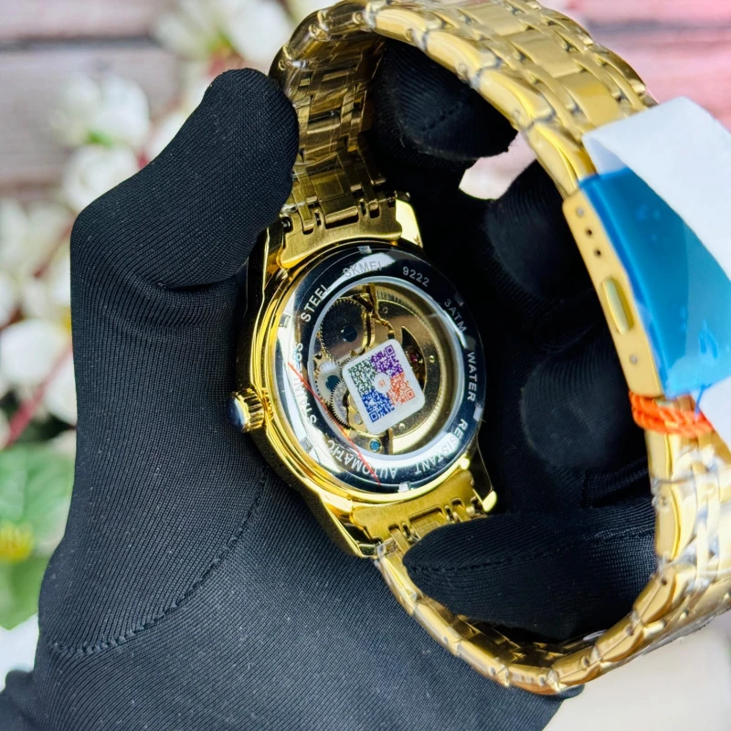 SKMEI 9222 Automatic Mechanical Watch for Men Golden(Waterproof)