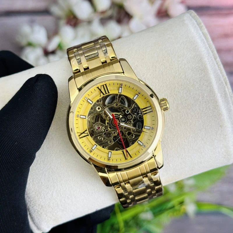 SKMEI 9222 Automatic Mechanical Watch for Men Golden(Waterproof)