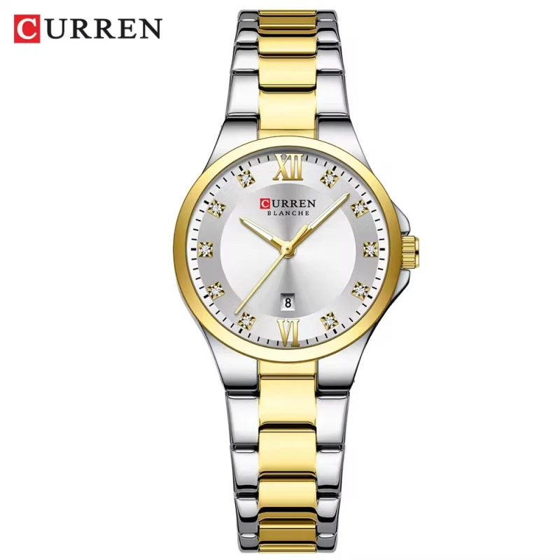 Curren 9107 Elegant Date Diamond Ladies Watch