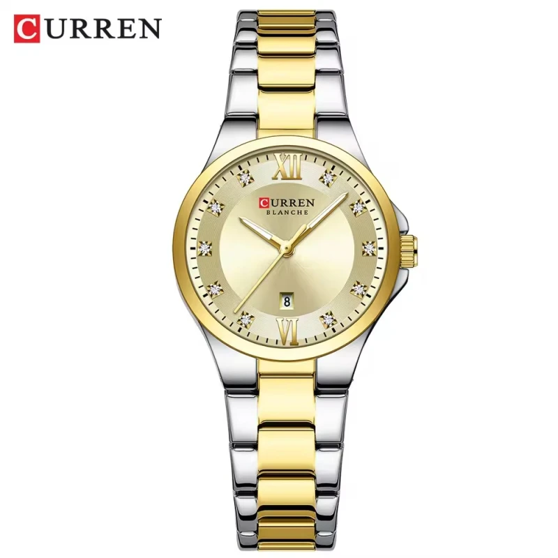 Curren 9107 Elegant Date Diamond Ladies Watch