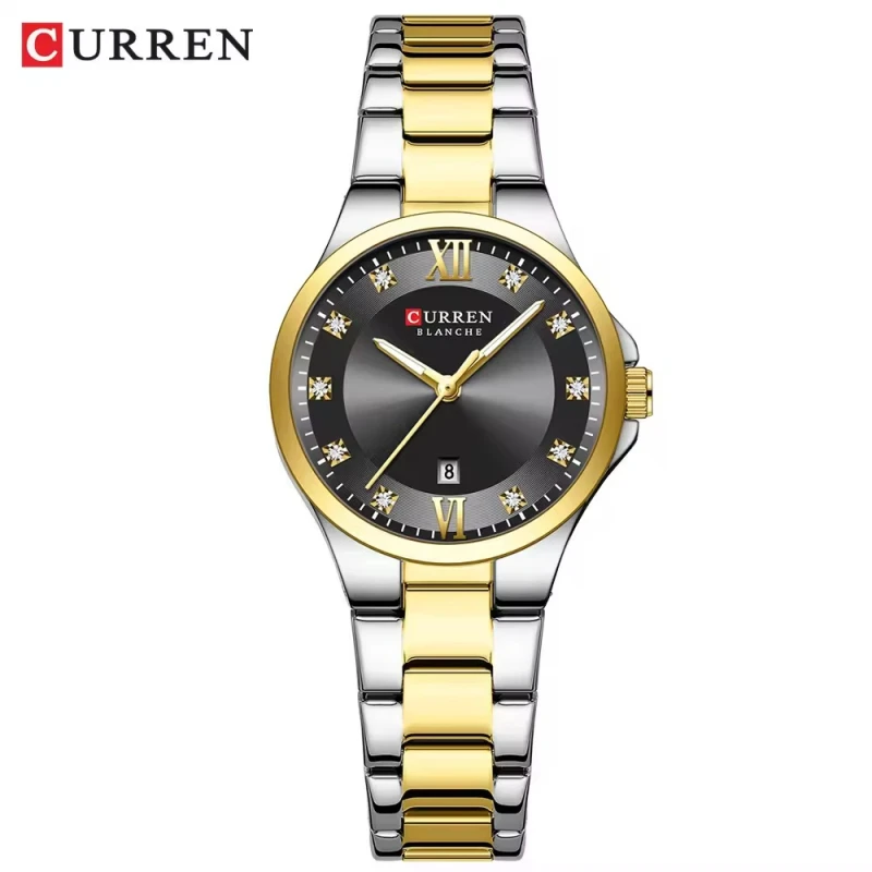 Curren 9107 Elegant Date Diamond Ladies Watch