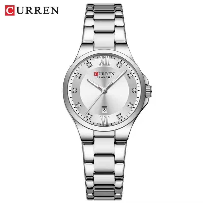 Curren 9107 Elegant Date Diamond Ladies Watch