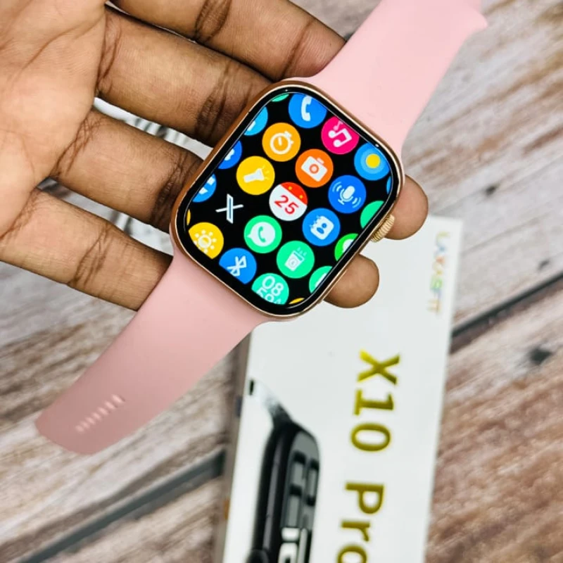 X10 Pro Max Pink Smartwatch – 1.91” AMOLED Display