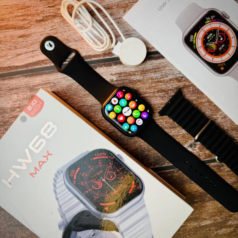 HW68 Max Curved Display smartwatch With Double Strap 2.1″ Inch Screen