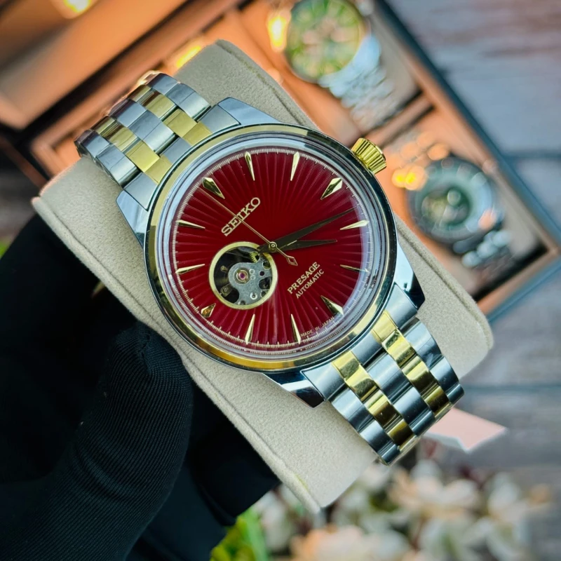 Seiko Presage Open Heart Automatic Two-Tone Watch