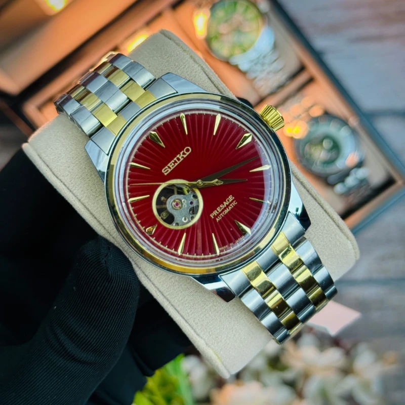 Seiko Presage Open Heart Automatic Two-Tone Watch